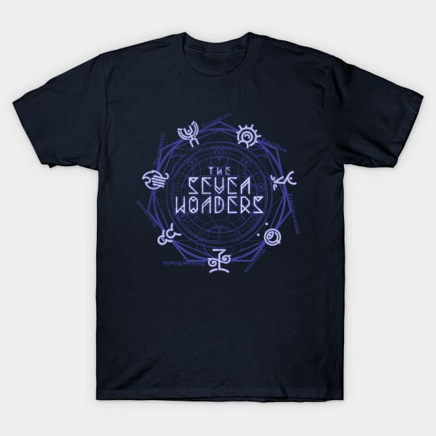 The Seven Wonders - periwinkle power T-Shirt by HtCRU